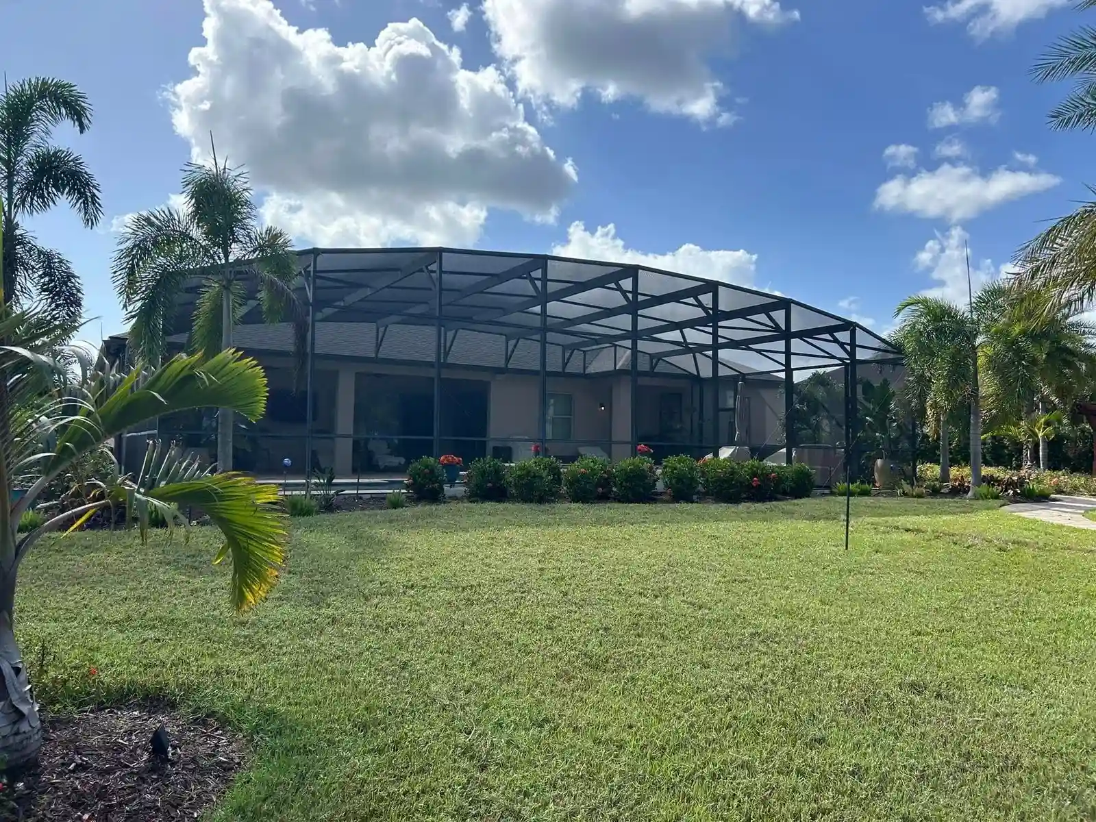 custom built outdoor screen enclosure for Florida home