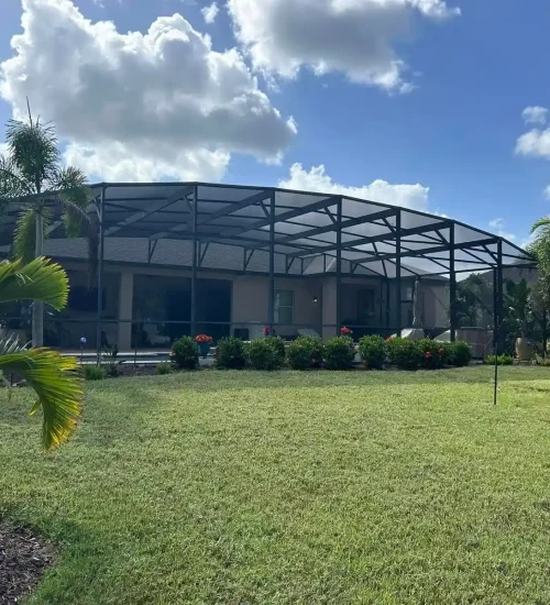 custom built outdoor screen enclosure for Florida home