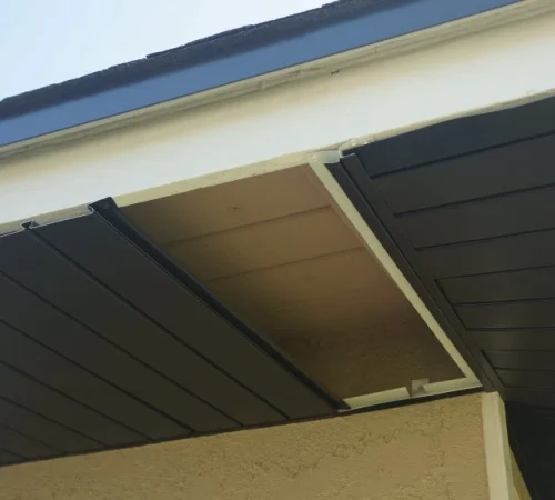 uPVC soffit and aluminum fascia materials