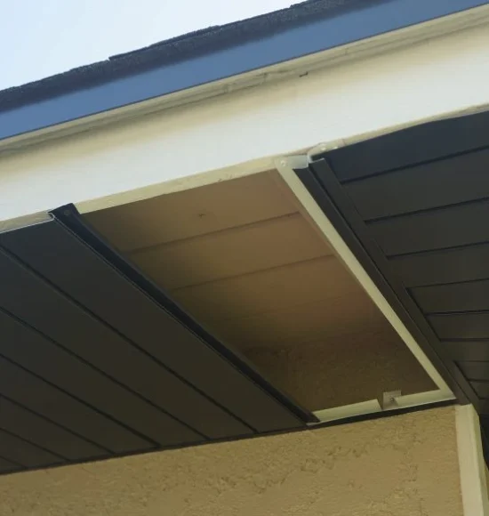 uPVC soffit and aluminum fascia materials